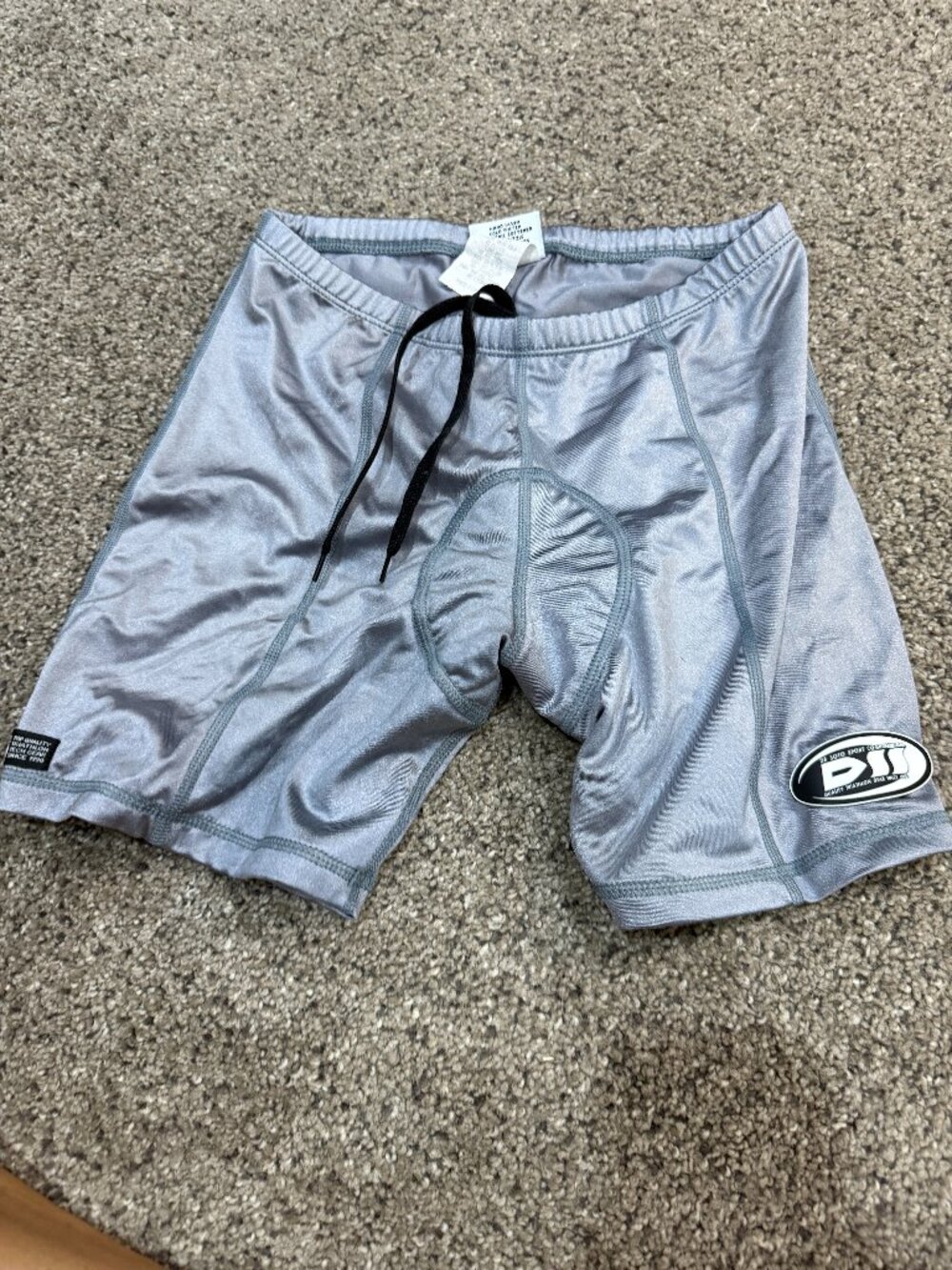 DeSoto Women’s Medium Triathlon Bike Shorts Gray Tech Gear Cycling Padded